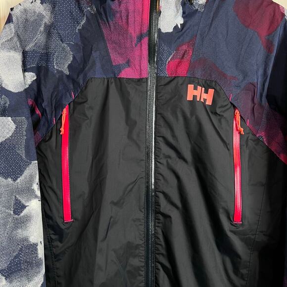HELLY HANSEN On Route Shelter Jacket in Blue & Pink Pattern Outdoor Shell W's XS - Picture 4 of 11